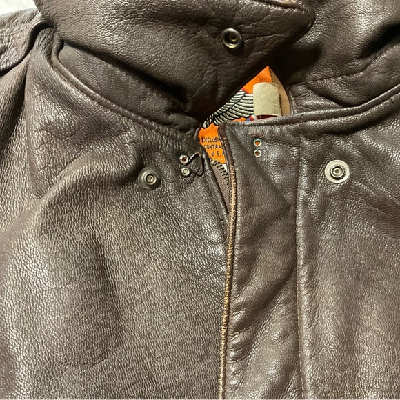Vintage Cooper Type A2 Brown Goatskin Leather Jacket - Picture 5 of 6
